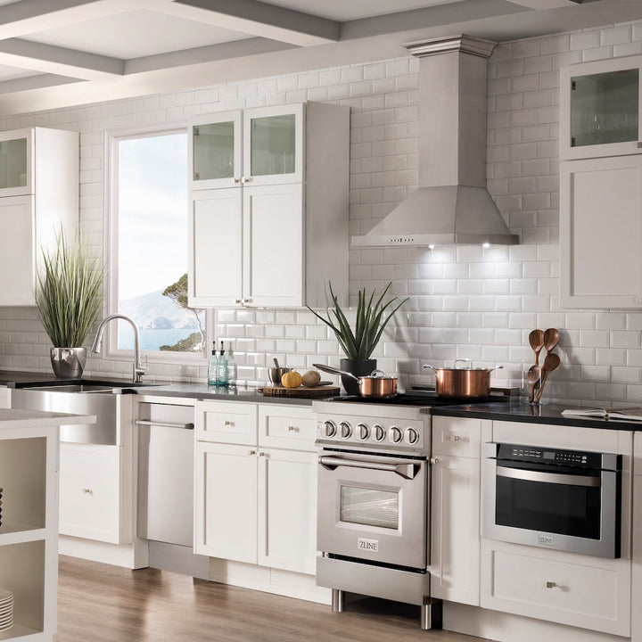 ZLINE 24 in. 2.8 cu. ft. Legacy Induction Range with 4 Element Cooktop and Electric Convection Oven in Stainless Steel, Open Box-Excellent Condition
