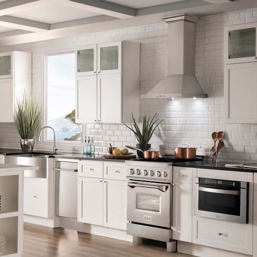 ZLINE 24 in. 2.8 cu. ft. Legacy Induction Range with 4 Element Cooktop and Electric Oven in Satin Stainless Steel, Open Box-Excellent Condition