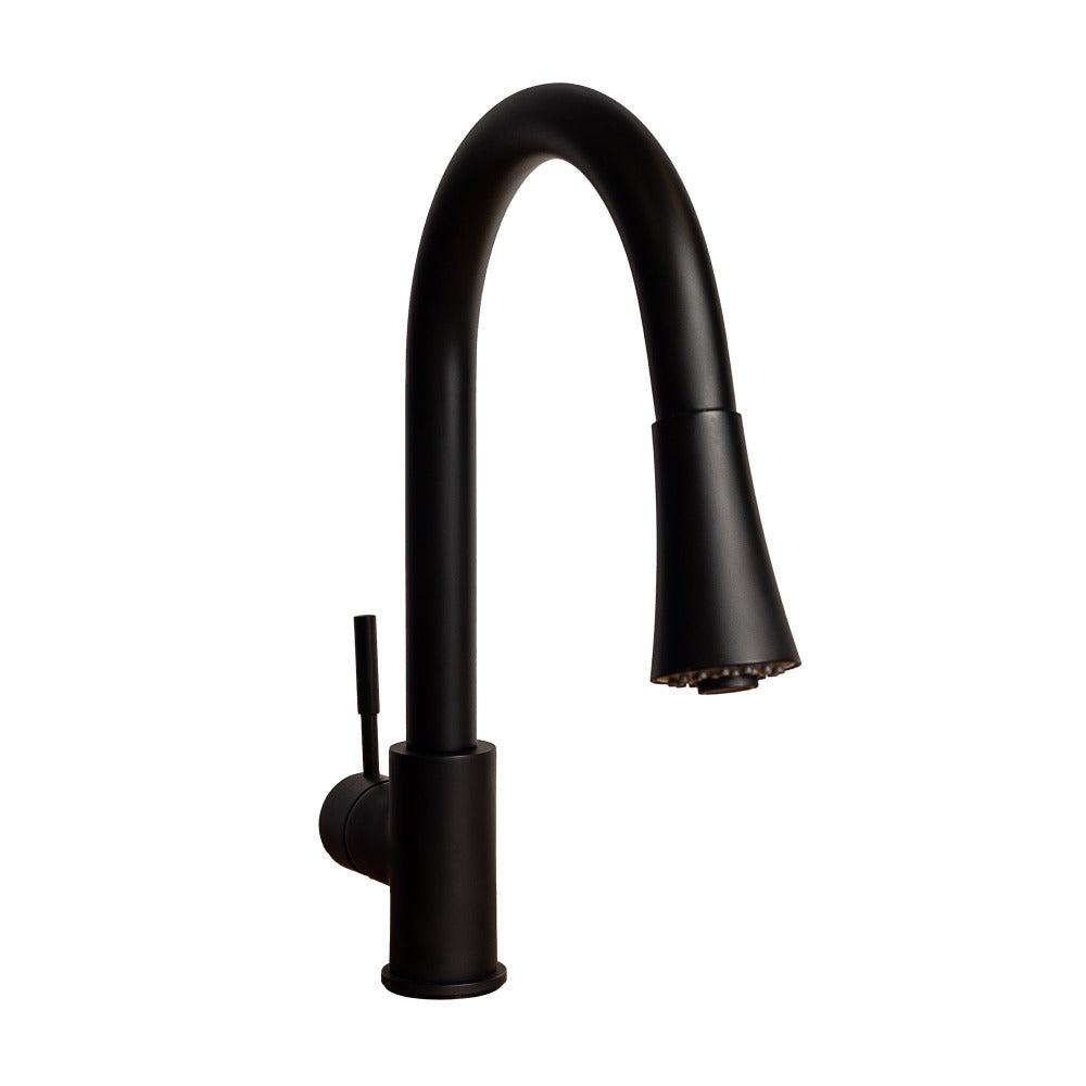 ZLINE Autograph Edition Edison Pull Down Single Handle Kitchen Faucet in Matte Black (EDS-KF-MB)