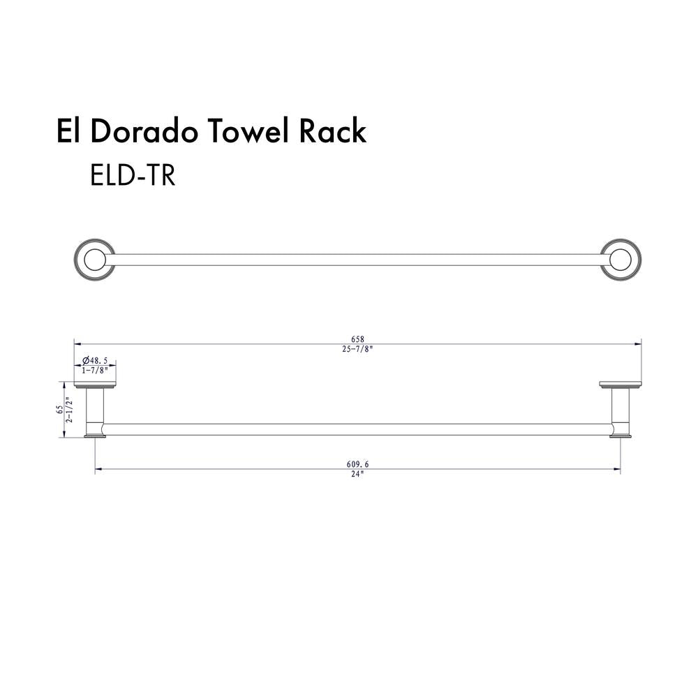 ZLINE Autograph Edition El Dorado Towel Rail in Matte Black (ELD-TR-MB)