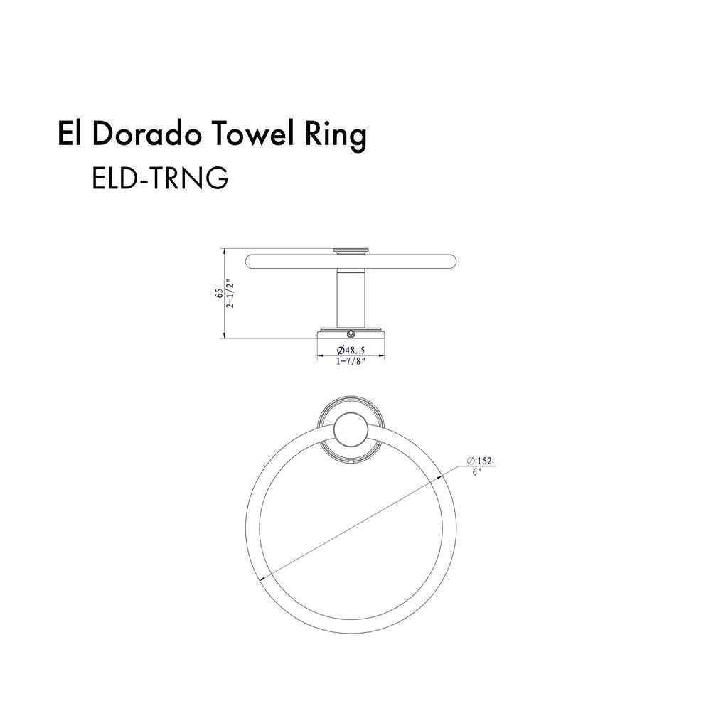 ZLINE El Dorado Towel Ring in Chrome (ELD-TRNG-CH)