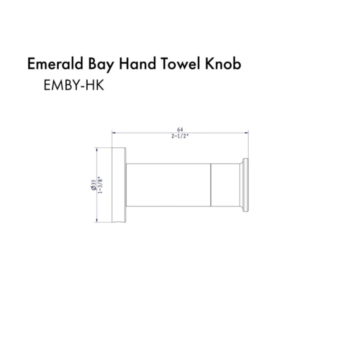 ZLINE Emerald EMBY-HK Bay Bathroom Towel Hook – Available in Brushed Nickel
