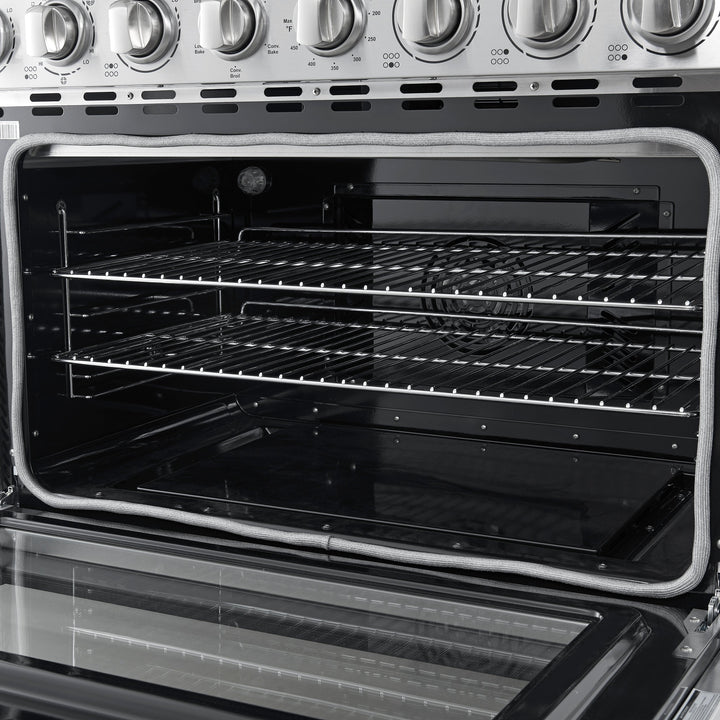 Forno Paolo 36 Inch Freestanding Electric Range, Stainless Steel, 5.44 cu.ft, True Convection Oven, Energy Efficient