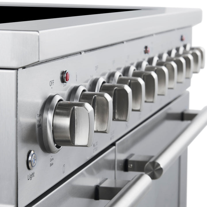 Forno Paolo 48 Inch Freestanding Electric Range, Stainless Steel, 6.7 cu.ft, True Convection Oven, Energy Efficient