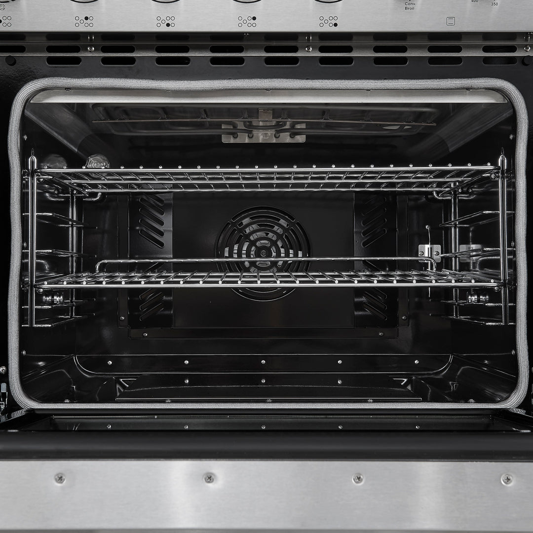 Forno Paolo 48 Inch Freestanding Electric Range, Stainless Steel, 6.7 cu.ft, True Convection Oven, Energy Efficient