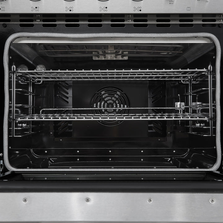 Forno Paolo 48 Inch Freestanding Electric Range, Stainless Steel, 6.7 cu.ft, True Convection Oven, Energy Efficient