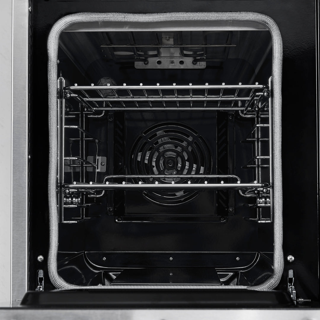 Forno Paolo 48 Inch Freestanding Electric Range, Stainless Steel, 6.7 cu.ft, True Convection Oven, Energy Efficient