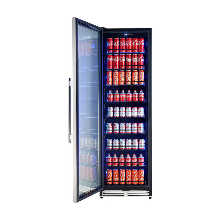 Forno Cesinali 24-Inch Built-In Beverage Cooler, 15.8 cu.ft, Stainless Steel, Dual Temperature Zones, LED Interior Lighting, Adjustable Shelves
