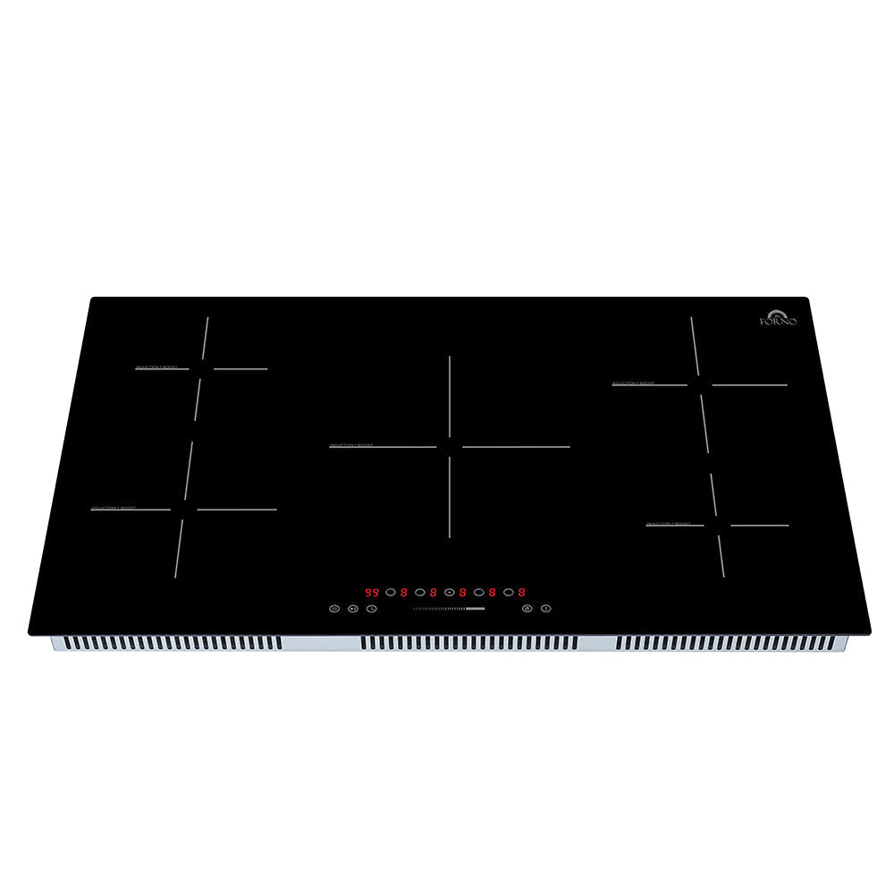 Forno Parco 36-Inch Induction Cooktop, 5 Zones, 10,200W Total Power, Touch Control, 9 Power Levels, Booster Function
