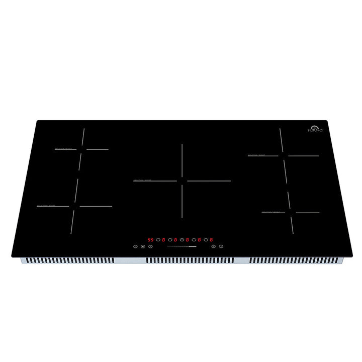 Forno Parco 36-Inch Induction Cooktop, 5 Zones, 10,200W Total Power, Touch Control, 9 Power Levels, Booster Function
