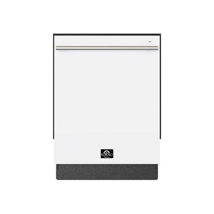 Forno Romano Espresso 24-Inch Built-In Dishwasher, White Finish, Stainless Steel Tub, 49 dBA, Energy Star Certified