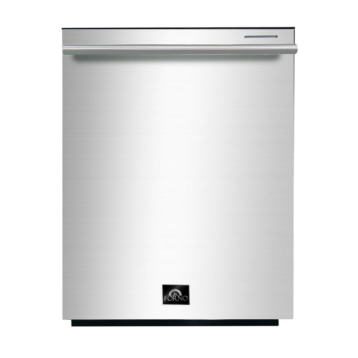 FORNO Premium 3-Piece Kitchen Bundle - Leonardo Espresso 30" Stainless Steel Range, 31" Stainless Steel Bottom Freezer Refrigerator, 24" Stainless Steel Dishwasher - FBDL-007-01US