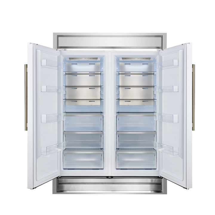 Forno Maderno 2-28-Inch Wide Convertible Refrigerator/Freezer in White, Decorative Trim, 27.2 cu.ft, 84-Inch High, ENERGY STAR Certified