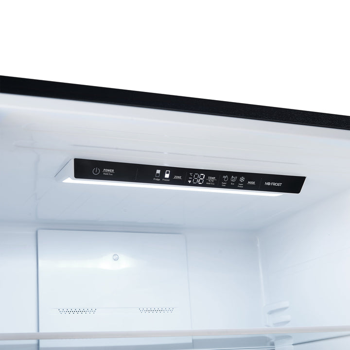 Forno Milano Espresso 31-Inch Bottom Freezer Refrigerator, Black, 17.2 cu.ft Capacity, Energy Efficient