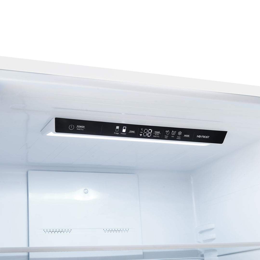 Forno Milano Espresso 31-Inch White Bottom Freezer Refrigerator, 17.2 Cu. Ft., Energy-Efficient, No Frost, Built-In Ice Maker