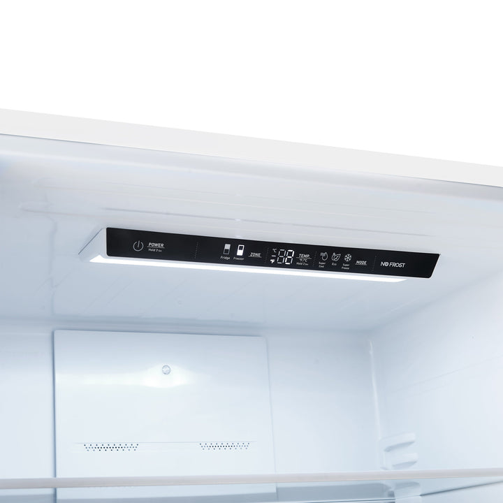Forno Milano Espresso 31-Inch White Bottom Freezer Refrigerator, 17.2 Cu. Ft., Energy-Efficient, No Frost, Built-In Ice Maker