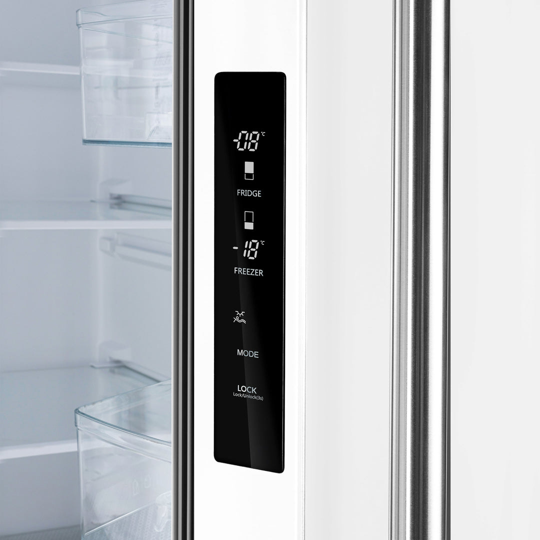 Forno Gallipoli Espresso 30-Inch White French Door Refrigerator, Bottom Freezer, 17.5 Cu. Ft., No Frost, Ice Maker