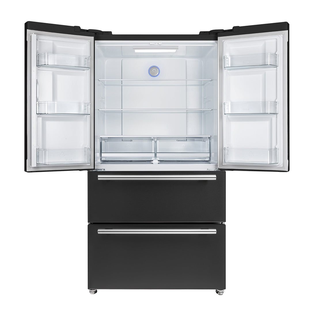 Forno Moena Espresso 36-Inch Black French Door Refrigerator, 19.2 Cu. Ft., Frost-Free, Automatic Ice Maker, ENERGY STAR Certified