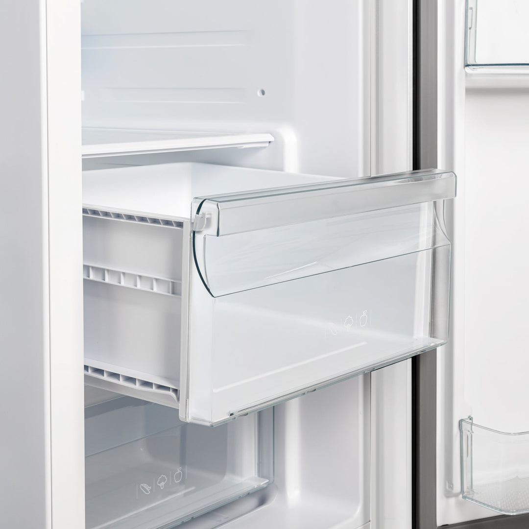 Forno Salerno Espresso 36-Inch White Side-by-Side Refrigerator, 20 Cu. Ft., Frost-Free, Ice &amp; Water Dispenser, ENERGY STAR Certified