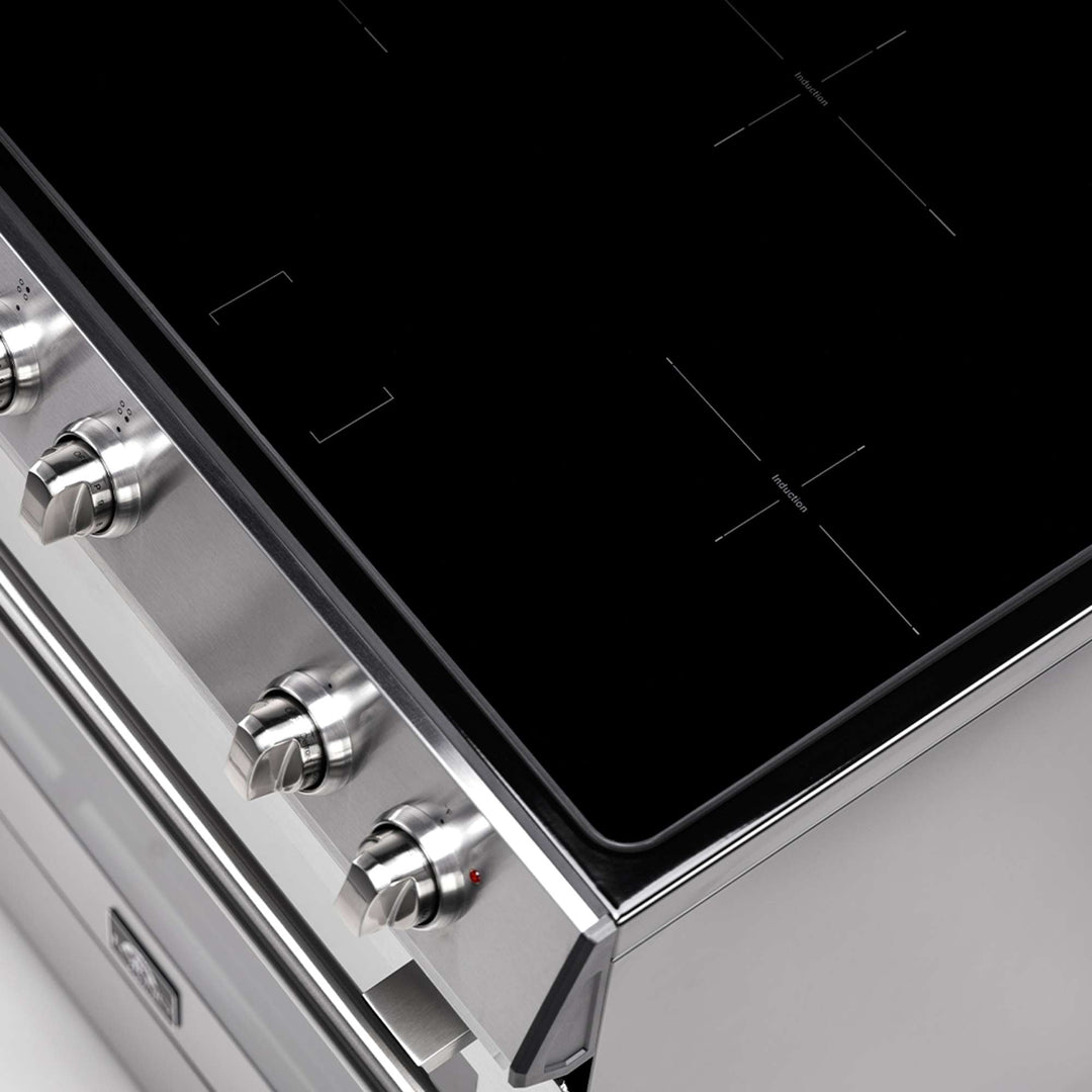 Forno Leonardo Espresso 30-Inch Slide-In Stainless Steel Induction Range, Convection Oven, 5 Cooking Zones