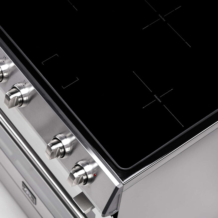 Forno Leonardo Espresso 30-Inch Slide-In Stainless Steel Induction Range, Convection Oven, 5 Cooking Zones