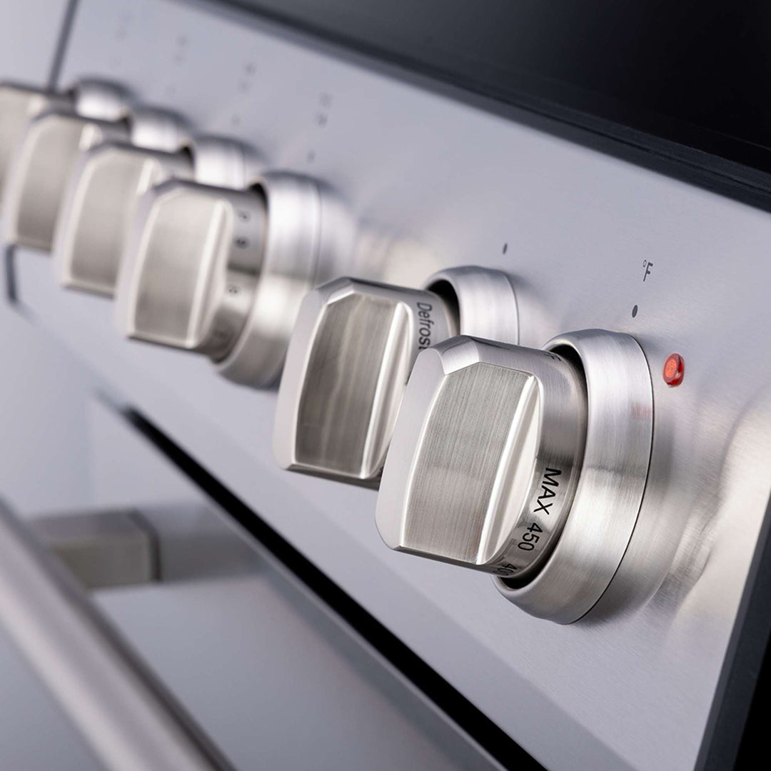 Forno Leonardo Espresso 30-Inch Slide-In Stainless Steel Induction Range, Convection Oven, 5 Cooking Zones