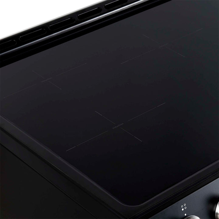 Forno Leonardo Espresso 30-Inch Slide-In Black Induction Range, Convection Oven, 5 Cooking Zones, Touch Control Panel