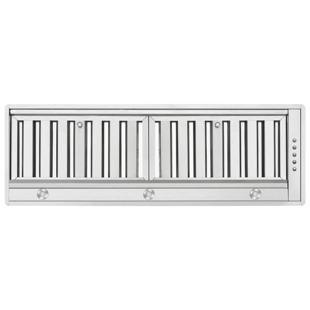 Forno Frassanito 36-Inch Recessed Range Hood, 450 CFM, Stainless Steel Baffle Filters, LED Lighting