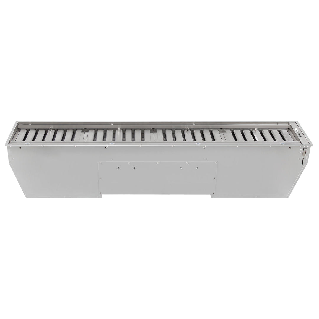 Forno Frassanito 60-Inch Recessed Range Hood, Stainless Steel Baffle Filters, LED Lighting