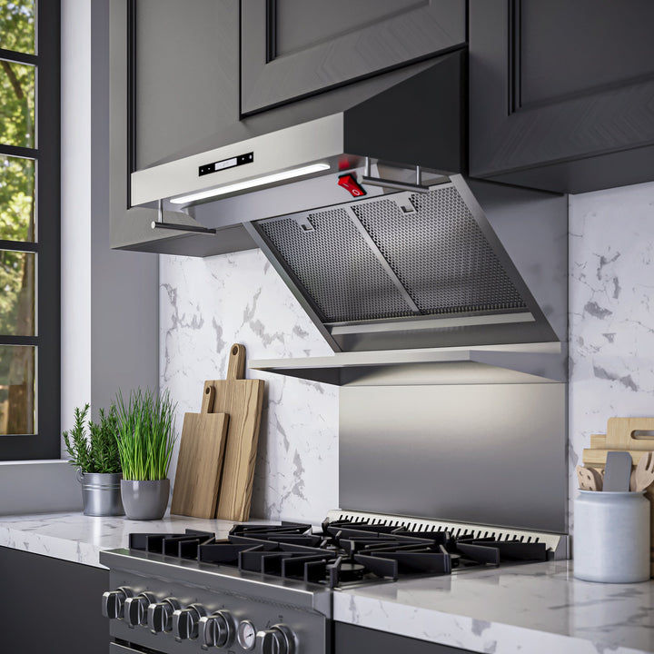Forno Savona 30-Inch Wall Mount Range Hood, Hybrid Filters, Backsplash Included