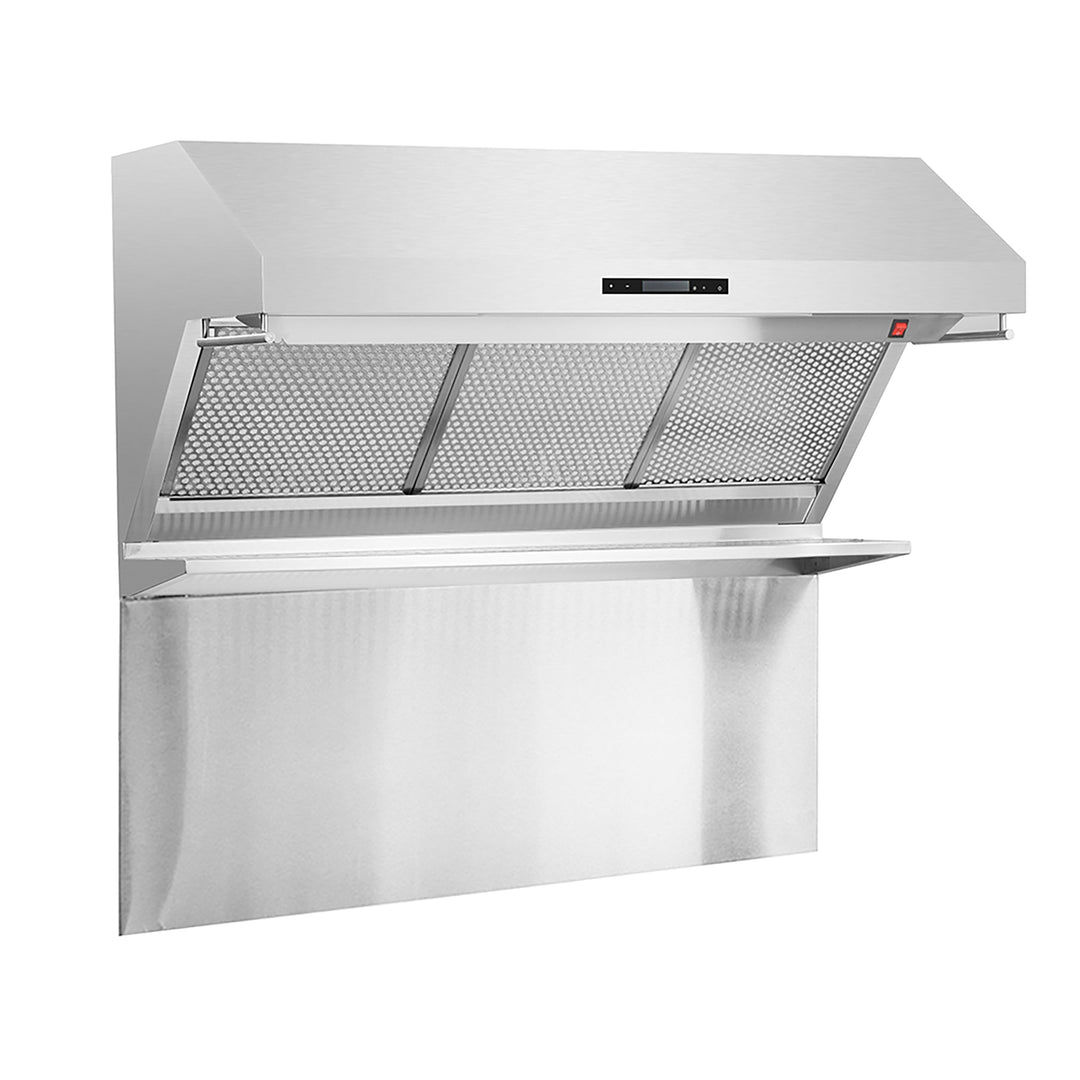 FORNO Premium 3-Piece Kitchen Bundle - FORNO Capriasca 48" Freestanding Gas Range, FORNO Rizzuto 60" W. Dual Combo Convertible Refrigerator, FORNO 48" Wall Mount Range Hood - FBDL-019-05US