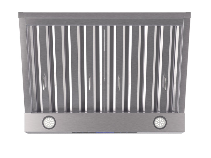 Forno Palazzo 30-Inch Wall Mounted Range Hood, Stainless Steel, Heavy Duty Baffle Filters, Remote Control