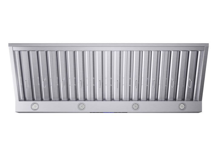 Forno Palazzo 60-Inch Wall Mounted Range Hood, Stainless Steel, Heavy Duty Baffle Filters, Remote Control