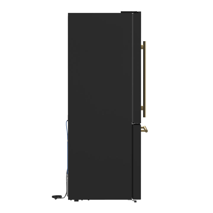 Forno Milano 2-Piece 62-Inch Freestanding Dual Bottom Freezer Refrigerator in Black – 34.4 cu.ft, Touch Control, Ice Maker
