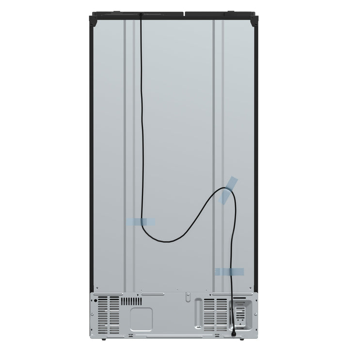 Forno Salerno Espresso 36-Inch Black Side-by-Side Refrigerator, 20 Cu. Ft., Frost-Free, Ice &amp; Water Dispenser, ENERGY STAR Certified