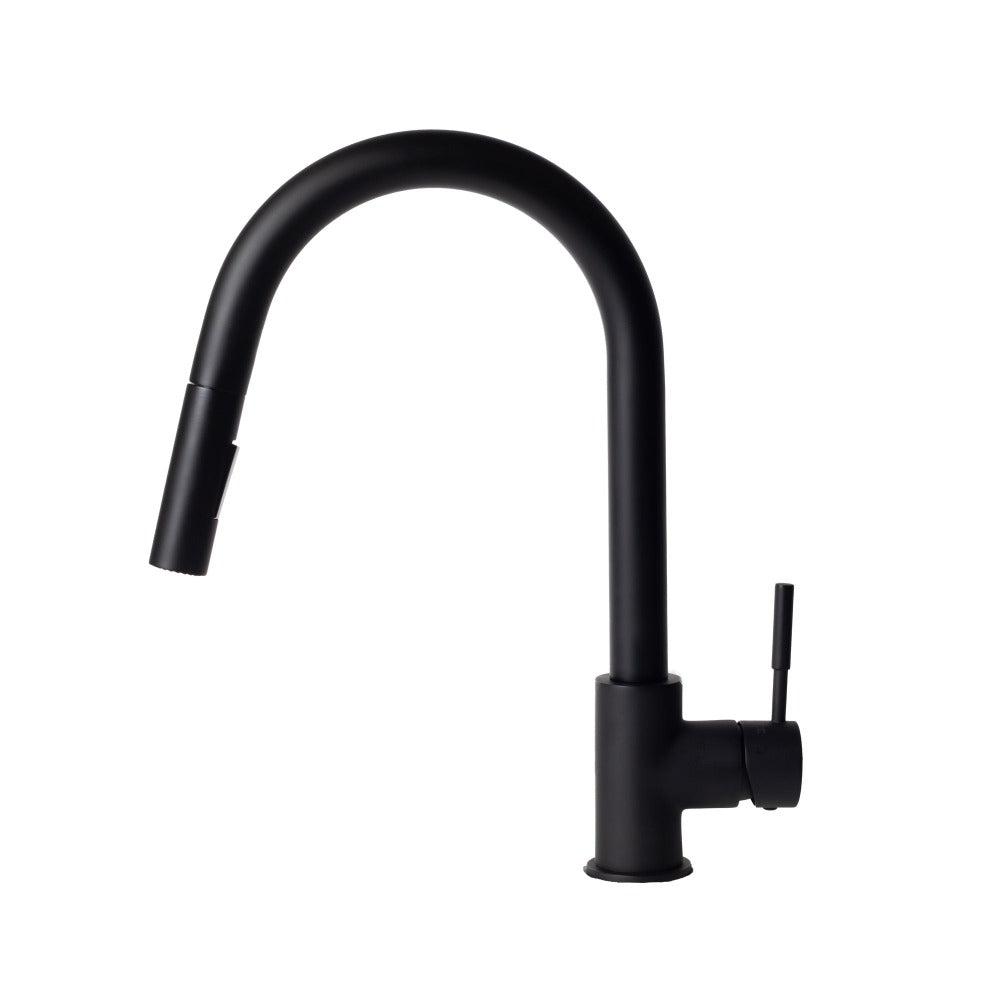 ZLINE Autograph Edition Gemini Pull Down Single Handle Kitchen Faucet in Matte Black (GEM-KF-MB)