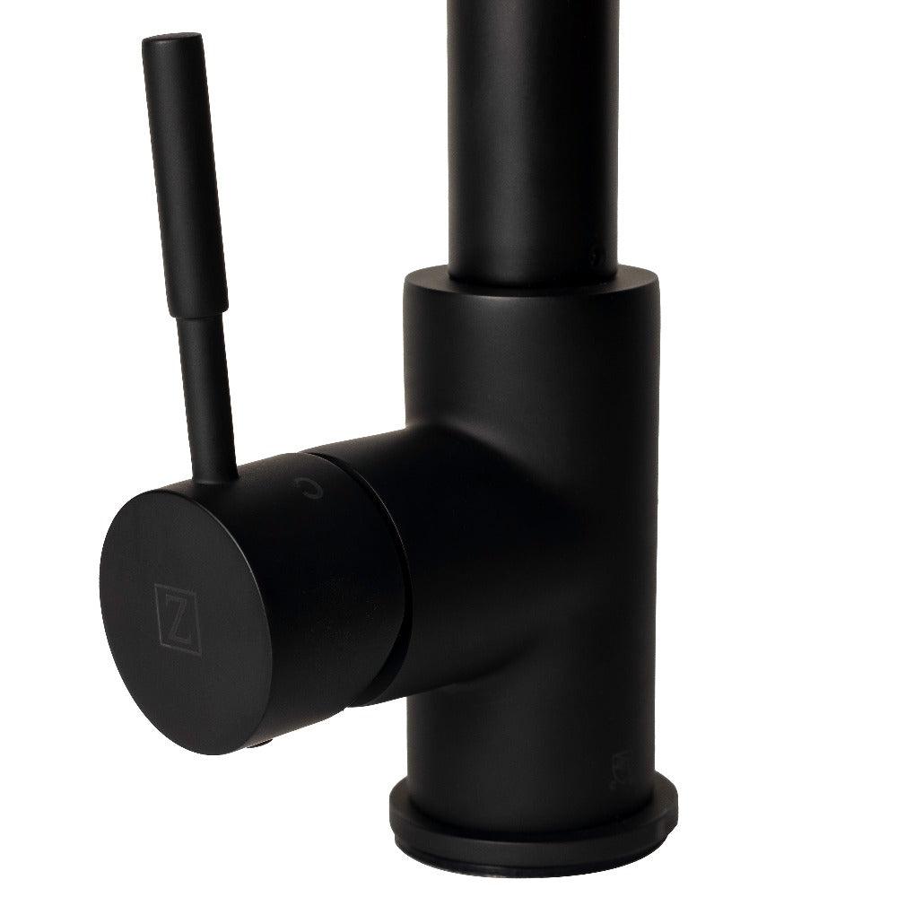 ZLINE Autograph Edition Gemini Pull Down Single Handle Kitchen Faucet in Matte Black (GEM-KF-MB)
