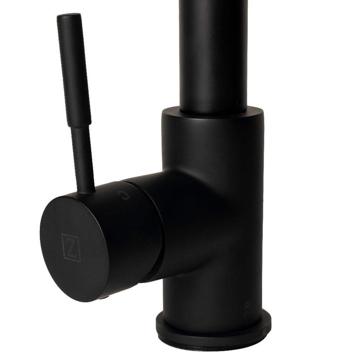 ZLINE Autograph Edition Gemini Pull Down Single Handle Kitchen Faucet in Matte Black (GEM-KF-MB)