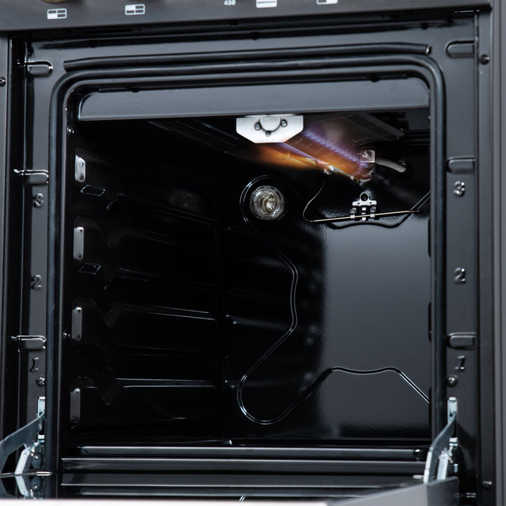Forno Lamazze 20 Inch Freestanding Gas Range in Black, Compact Design