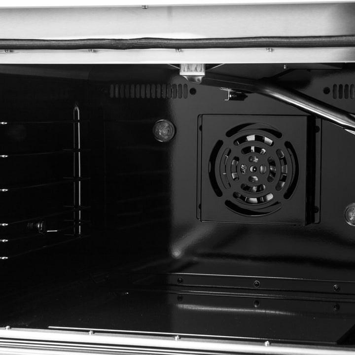 FORNO Galiano 48-inch Gas Range White &amp; Antique Brass Design, 8 Burners, 107,000 BTU, Griddle, 6.58 cu.ft. Double Ovens