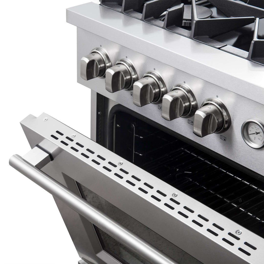 FORNO Giovanni 30-inch Gas Range Stainless Steel, 5 Burners 67,000 BTU, 4.32 cu.ft. Convection Oven