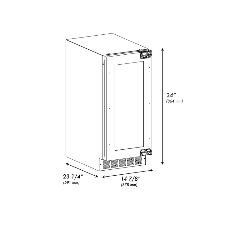 ZLINE 15" Touchstone Gourmet Ice Maker with Drain Pump and Panel Ready Door, IGMDP-15