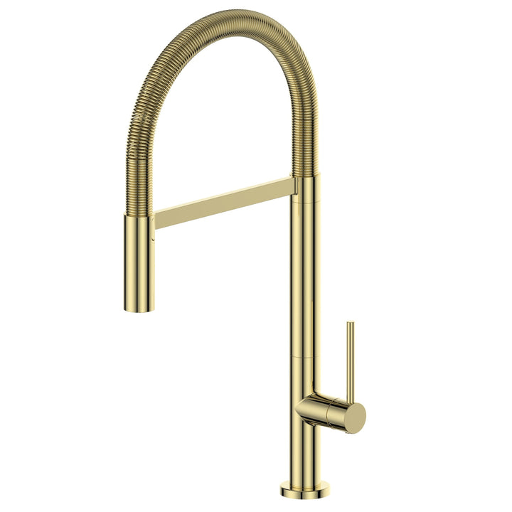 ZLINE Incline Kitchen Faucet in Polished Gold, INC-KF-PG