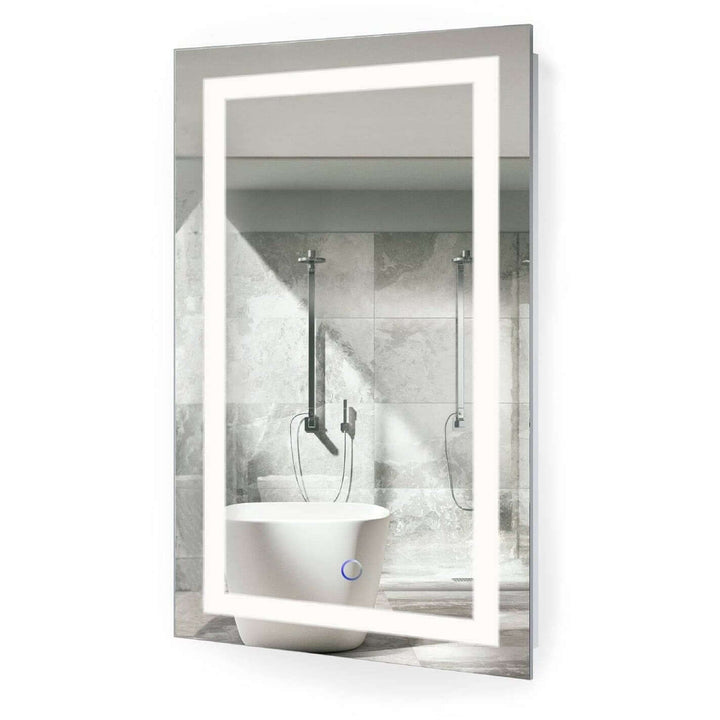 Krugg Icon 18 x 30 LED Bathroom Mirror - Defogger & Dimmer