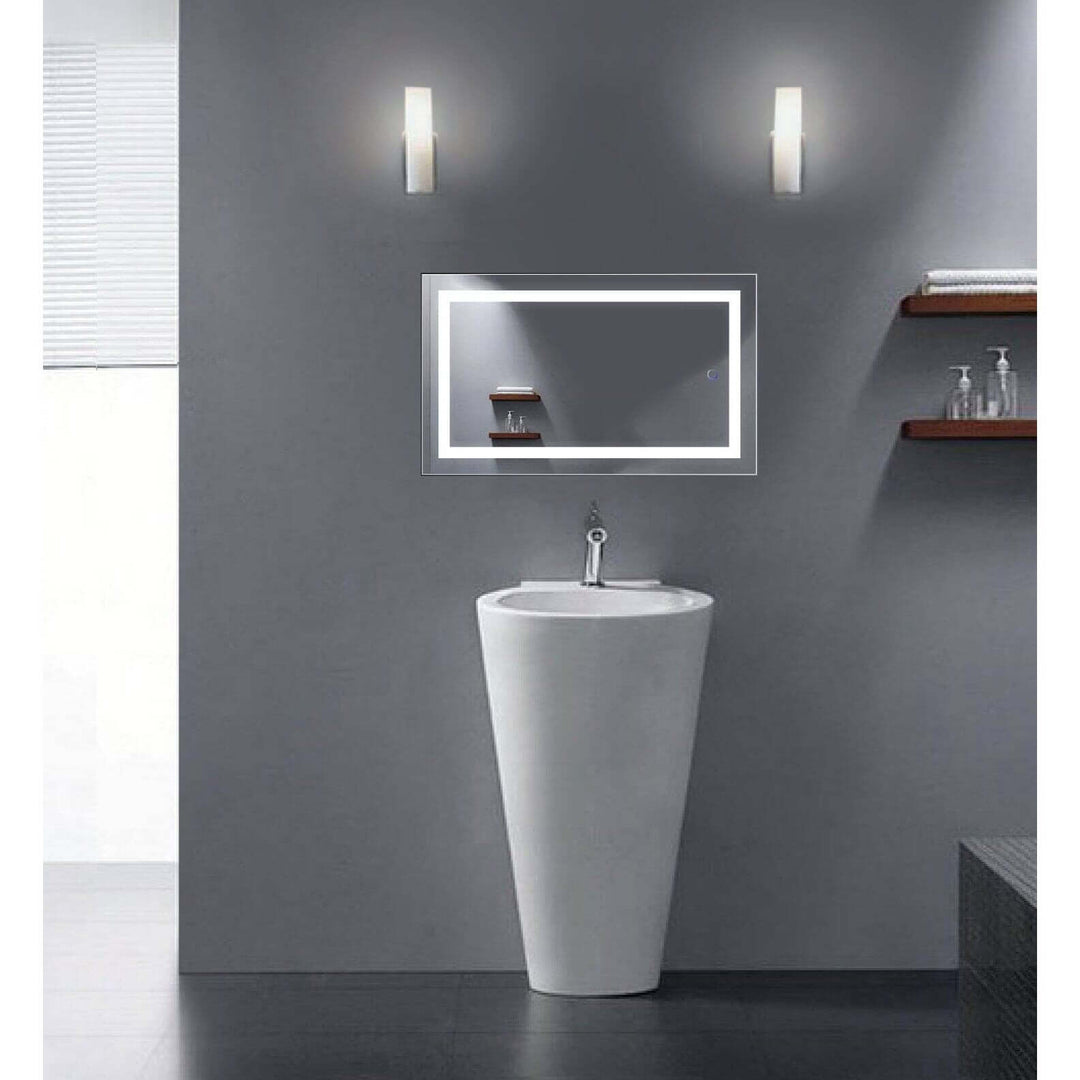 Krugg Icon 18 x 30 LED Bathroom Mirror - Defogger & Dimmer