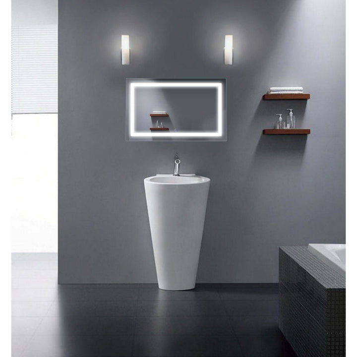 Krugg Icon 20 x 32 LED Bathroom Mirror - Dimmer & Defogger