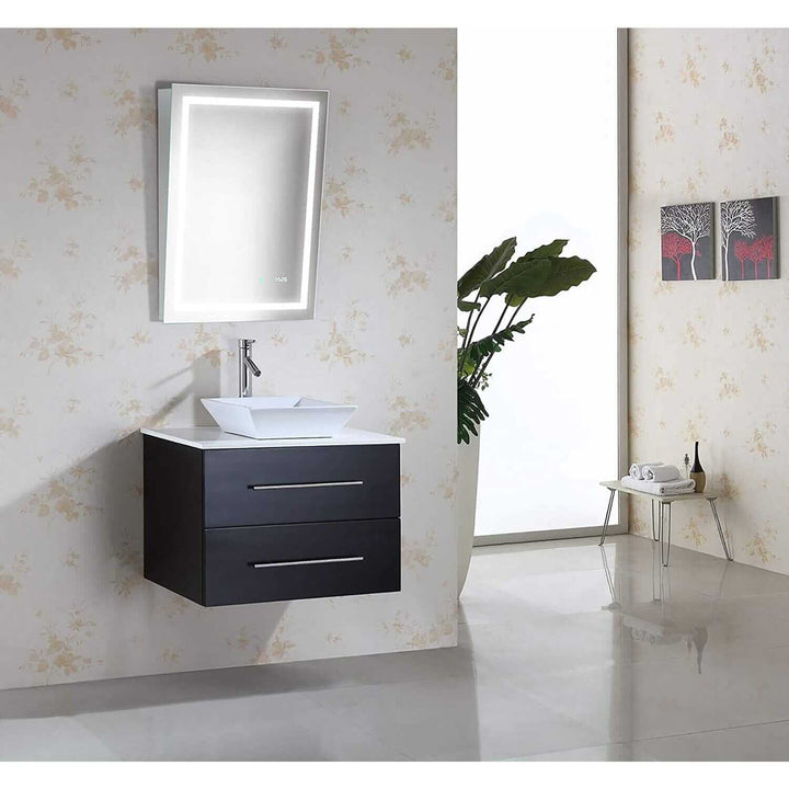 Krugg Icon 24" x 32" LED Fixed Tilt ADA Bathroom Mirror