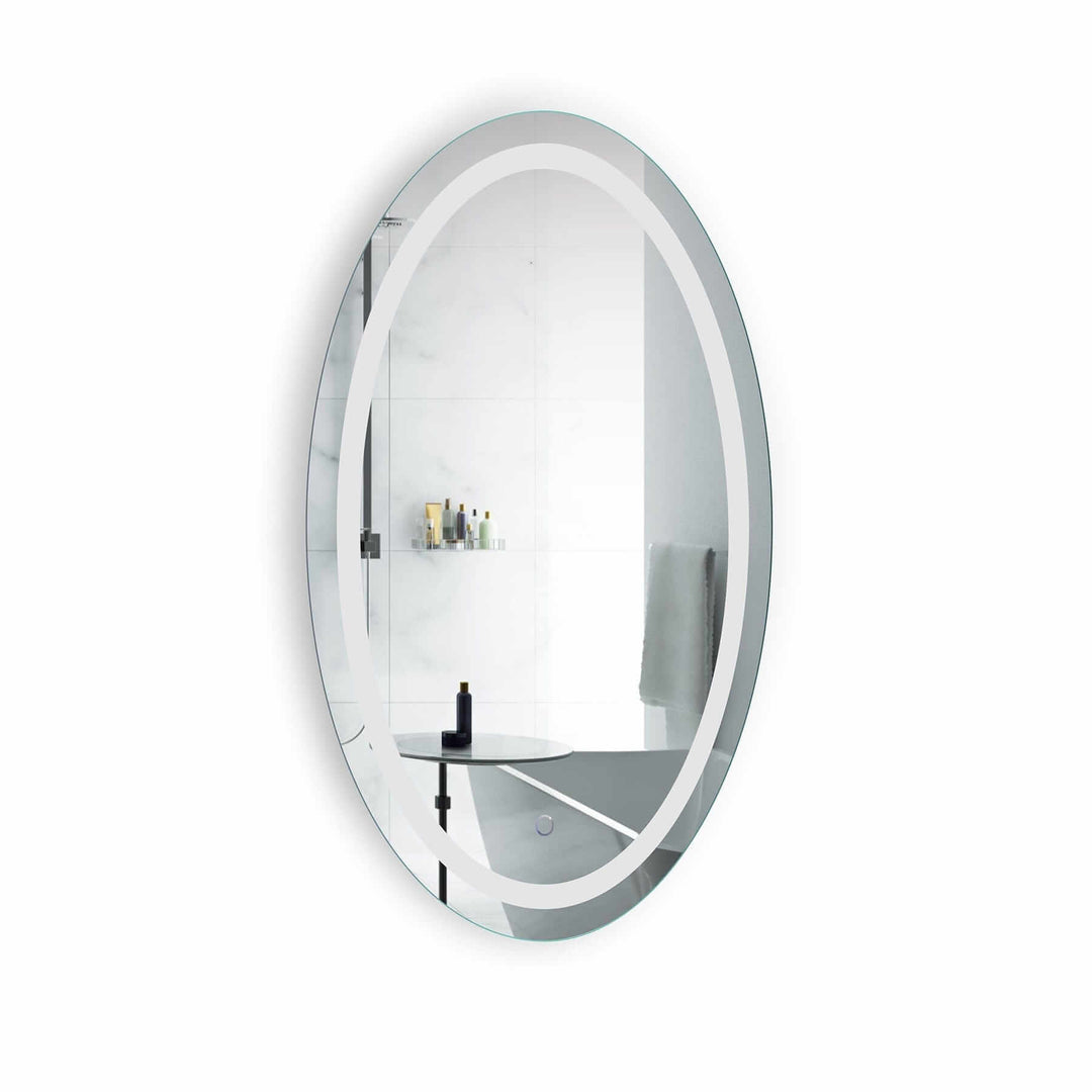 Krugg Icon Oval 24 x 42 LED Bathroom Mirror - Dimmer/Dimmer