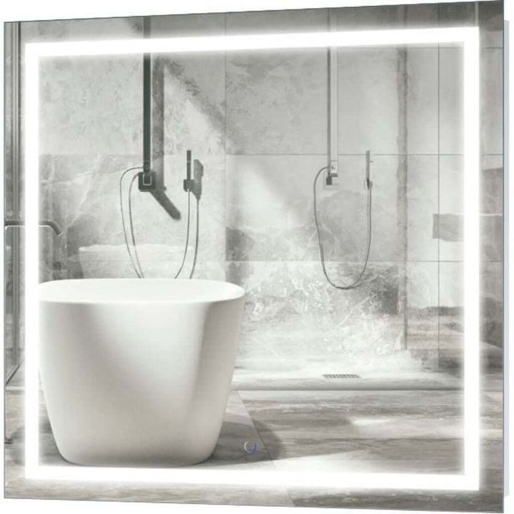 Krugg Icon 36 x 36 LED Bathroom Mirror - Dimmer & Defogger