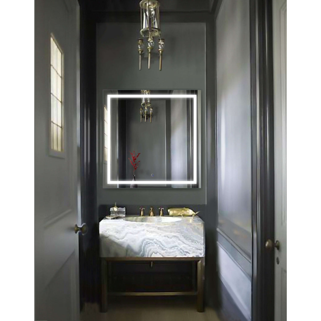 Krugg Icon 36 x 36 LED Bathroom Mirror - Dimmer & Defogger